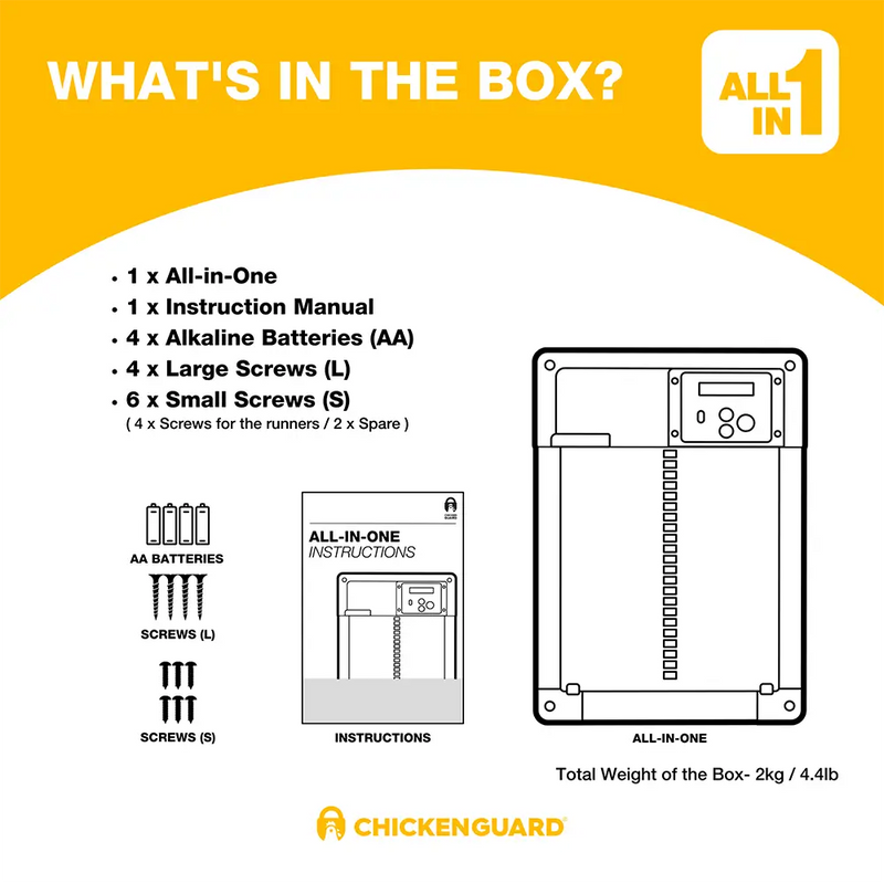 All in one, Basic Whats in the box, Chicken Guard