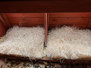 Nesting Pads | Natural Excelsior Aspen Fiber Poultry Bedding Nest Liner | 13 x 13 Inches | Pack of 10