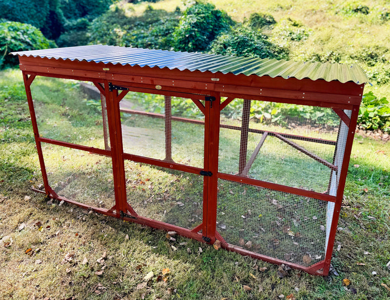 Weather-resistant roof panel for chicken run extensions, designed for secure fit and durability