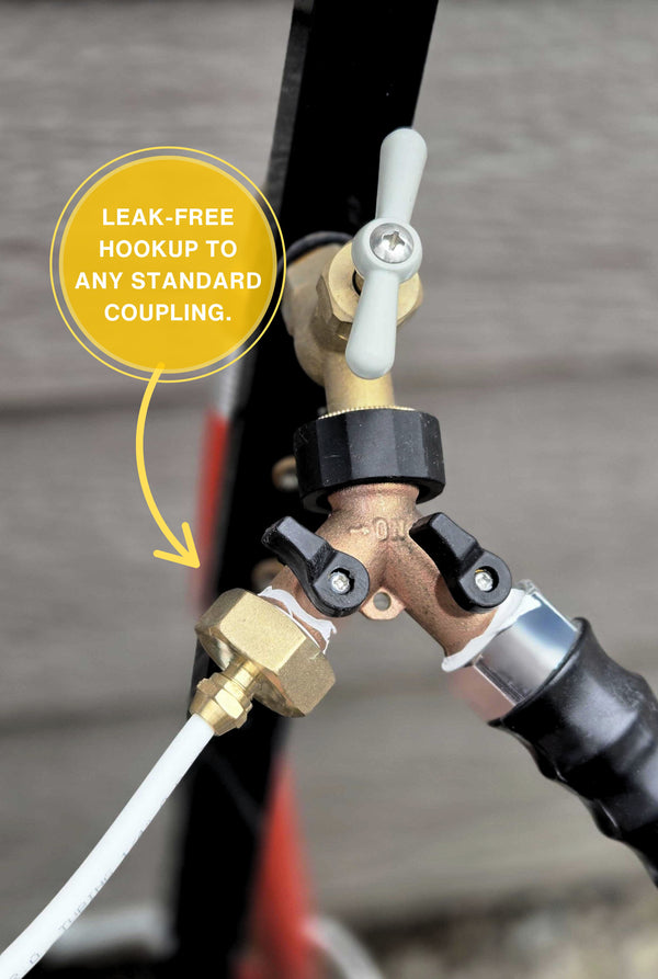 Leak Free hookup to any standard coupling
