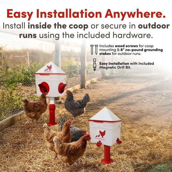 RentACoop Chick2Chicken 10lb Feeder & 2 Gal Waterer Set