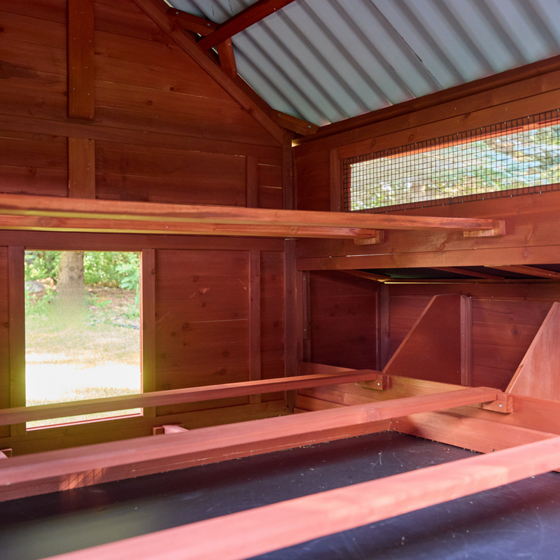 interior of a chicken coop