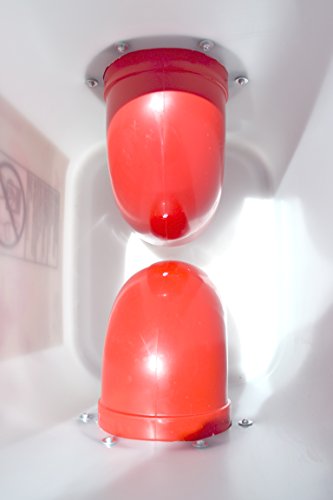 20lb BPA-Free Chicken Feeder with Large Ports - Includes Lid, Anti-Roost Cone, Ports, Rain Hoods