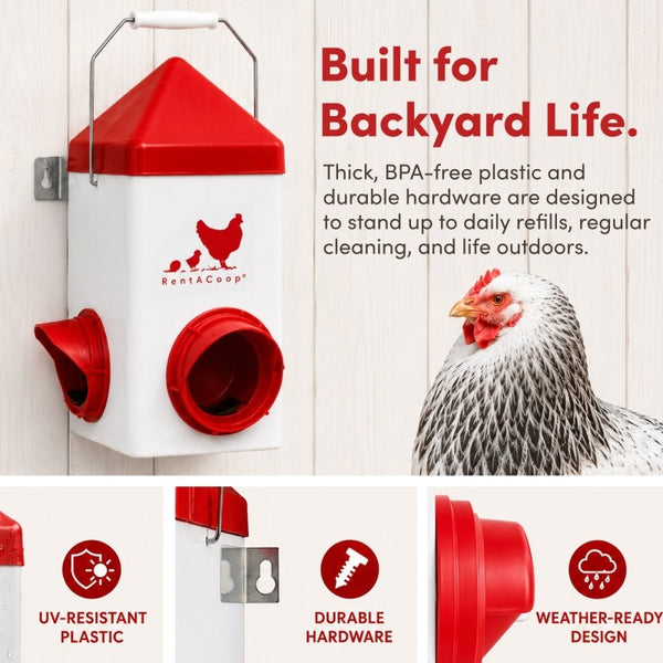 RentACoop Chick2Chicken 5lb 2-Port Feeder