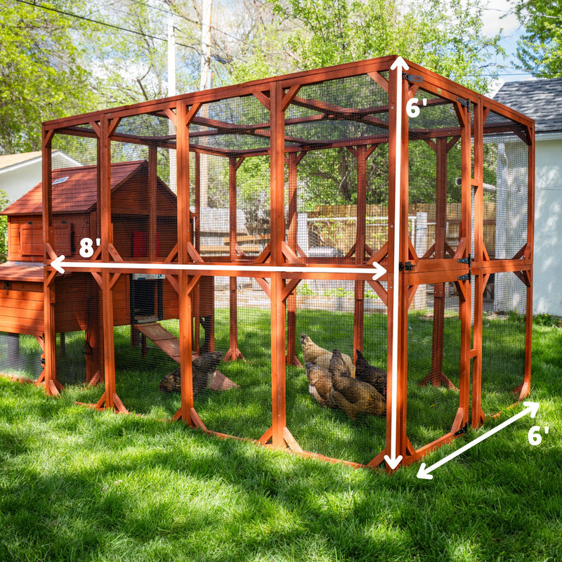 Chicken Coop for 10+ Chickens – Rhode Island Homestead XL Coop with Run Extension