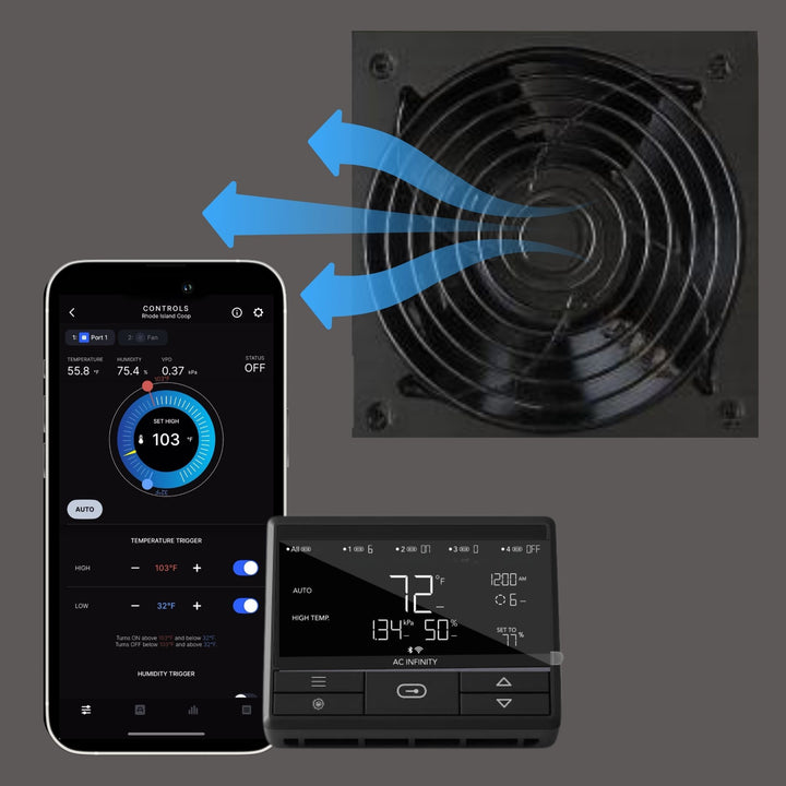 Coop Climate Control System - Smart Ventilation & Fan Controller System + Power Outlet