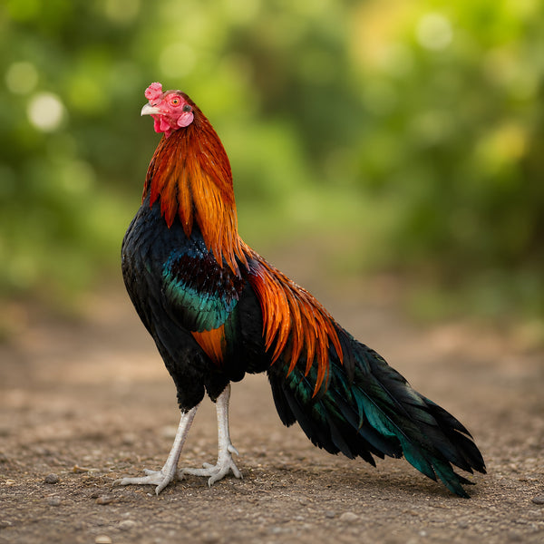 Black Breasted Red Cubalaya Bantam