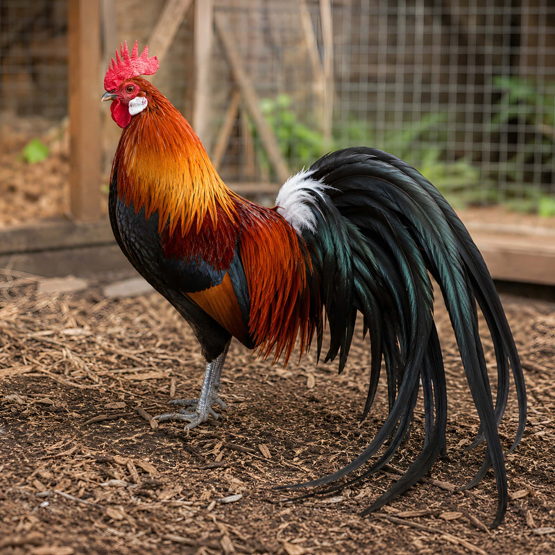 Black Breasted Red Phoenix Bantam