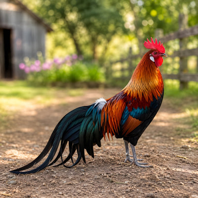 Black Breasted Red Phoenix Bantam