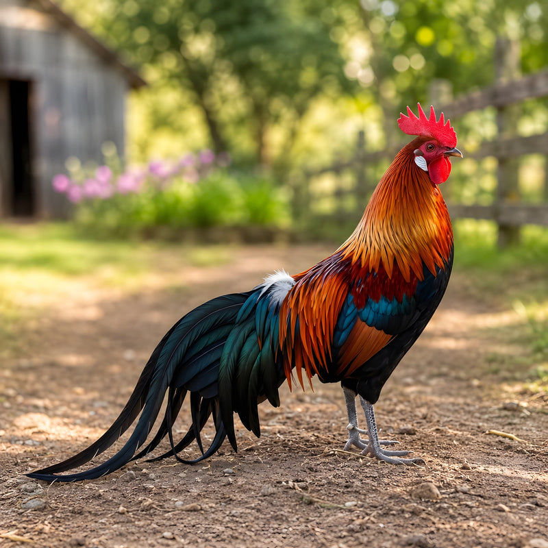 Black Breasted Red Phoenix Bantam