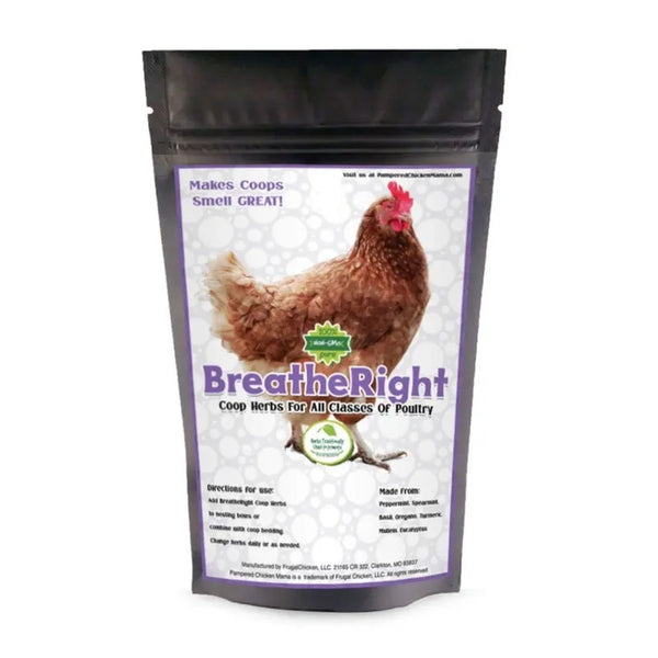 Herbal coop additive for poultry, promotes clear breathing and a healthy environment