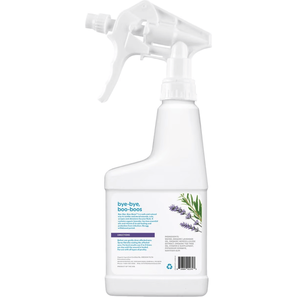 Bye-Bye, Boo-Boos™ is a safe and natural way to soothe and mend wounds, cuts, scrapes and abrasions for your flock.