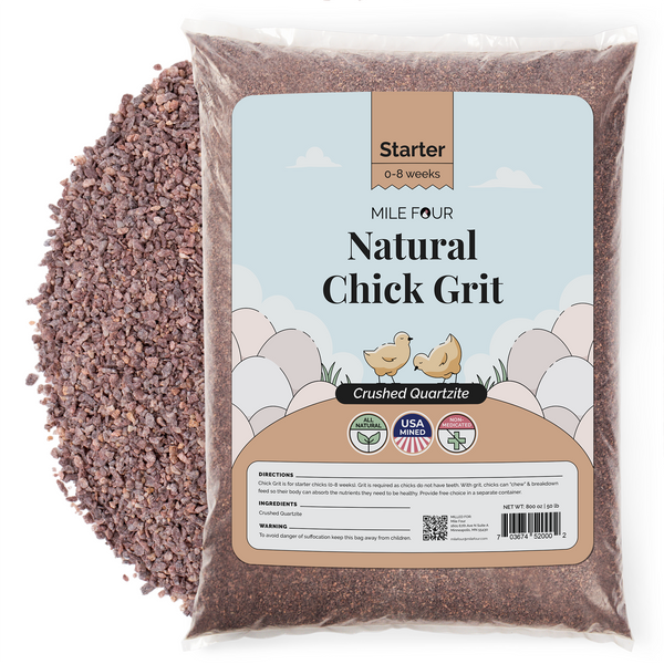 Chick Grit for Chicks - Chickens 0-8 Weeks Old, 100% Natural Mineral Chick Grit Quartz, Poultry Grit
