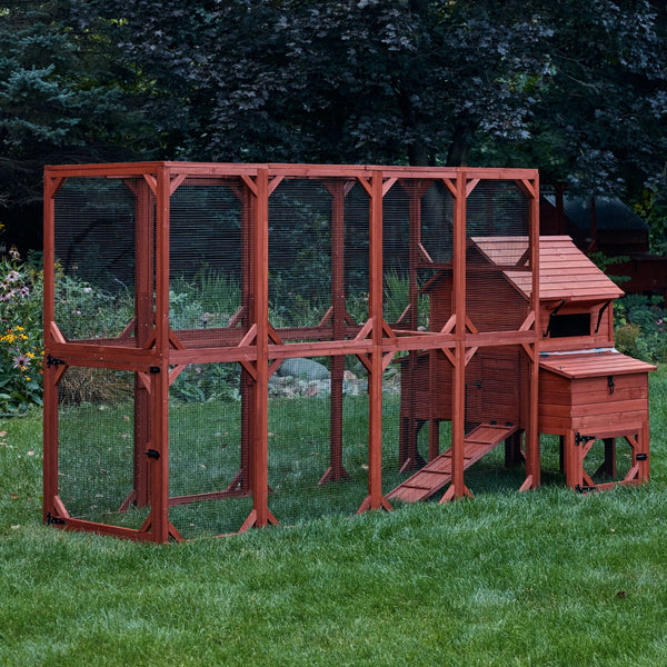 Chicken Coop for 6 Chickens – Orpington Lodge Coop with Run