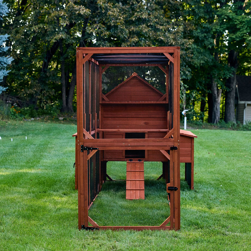 Chicken Coop for 10 Chickens – Rhode Island Homestead Coop with Run Extension