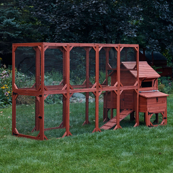 Chicken Coop for 6 Chickens – Orpington Lodge Coop with Run