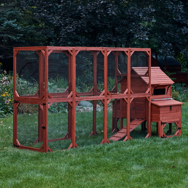 Chicken Coop for 6 Chickens – Orpington Lodge Coop with Run