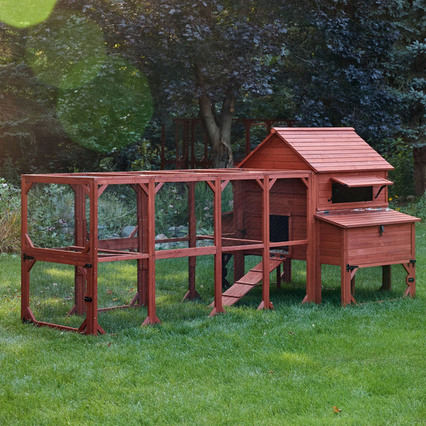 Chicken Coop for 10 Chickens – Rhode Island Homestead Coop with Run Extension