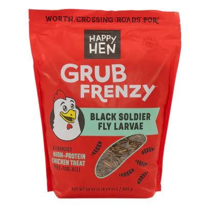 Grub Frenzy, high-protein and calcium-rich black soldier fly larvae for chickens