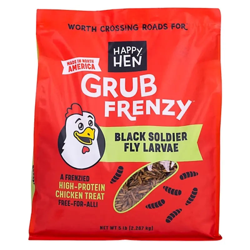 Grub Frenzy, black soldier fly larvae for nutritious chicken feed