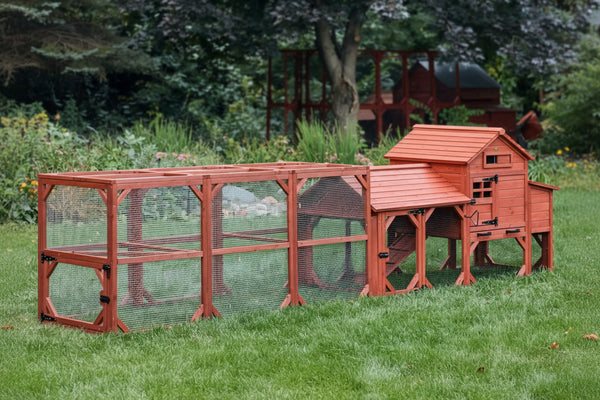 BUNDLE: Leghorn Chicken Coop + Run Extension + Run Roof