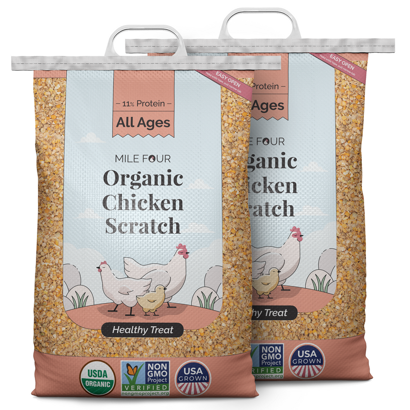 Organic Chicken Scratch is a healthy treat that your flock will come running for. Promote healthy and strong chickens, ducks or geese as this scratch is great for any waterfowl.