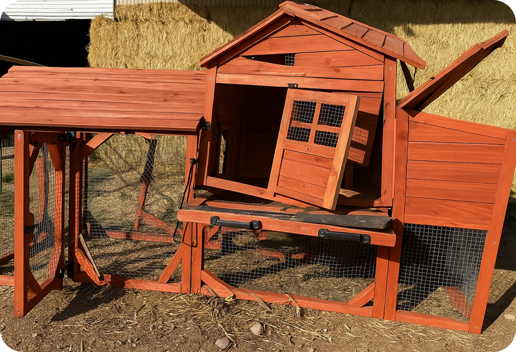 broken down chicken coop