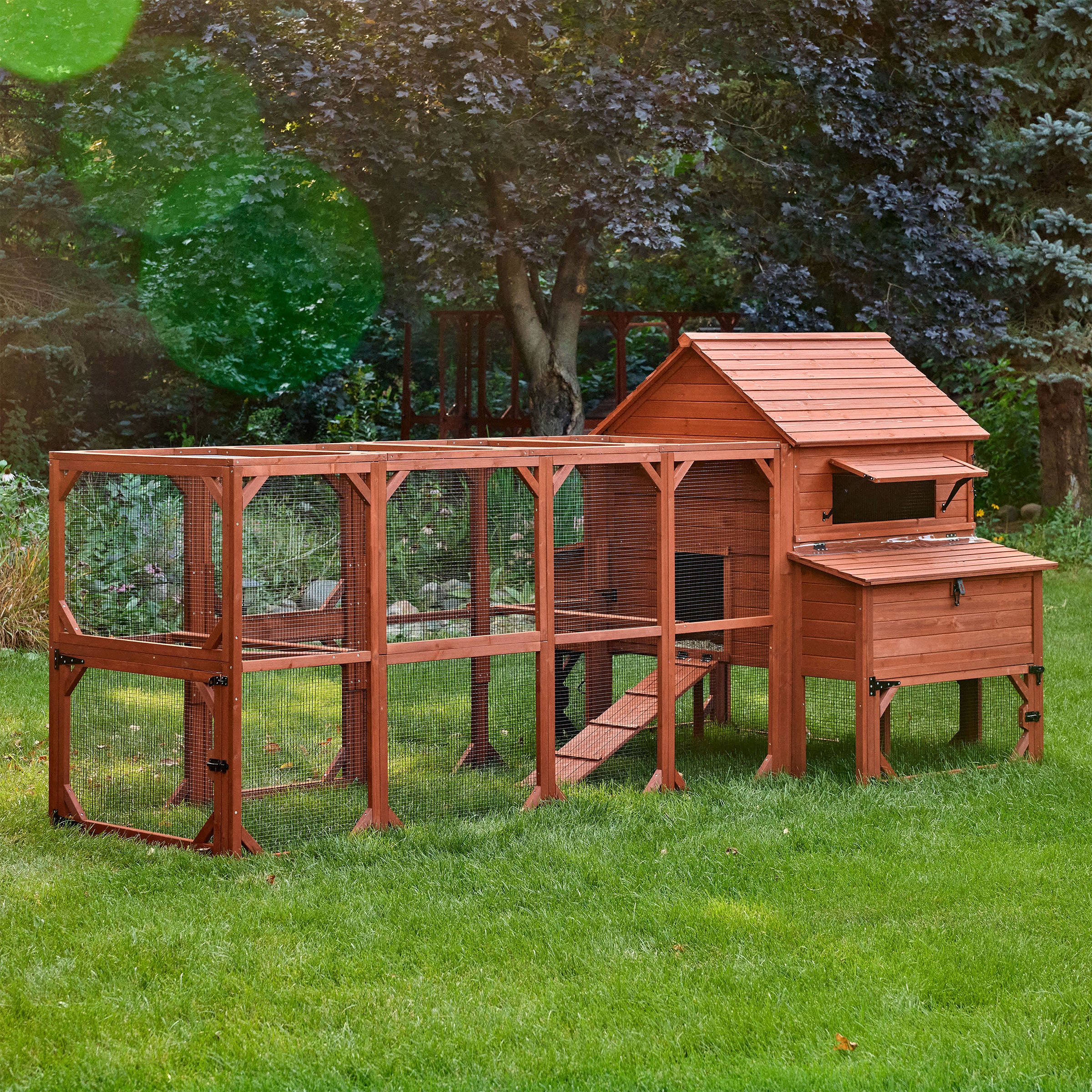 Chicken Coop for 10 Chickens – Rhode Island Homestead Coop with Run Extension Options