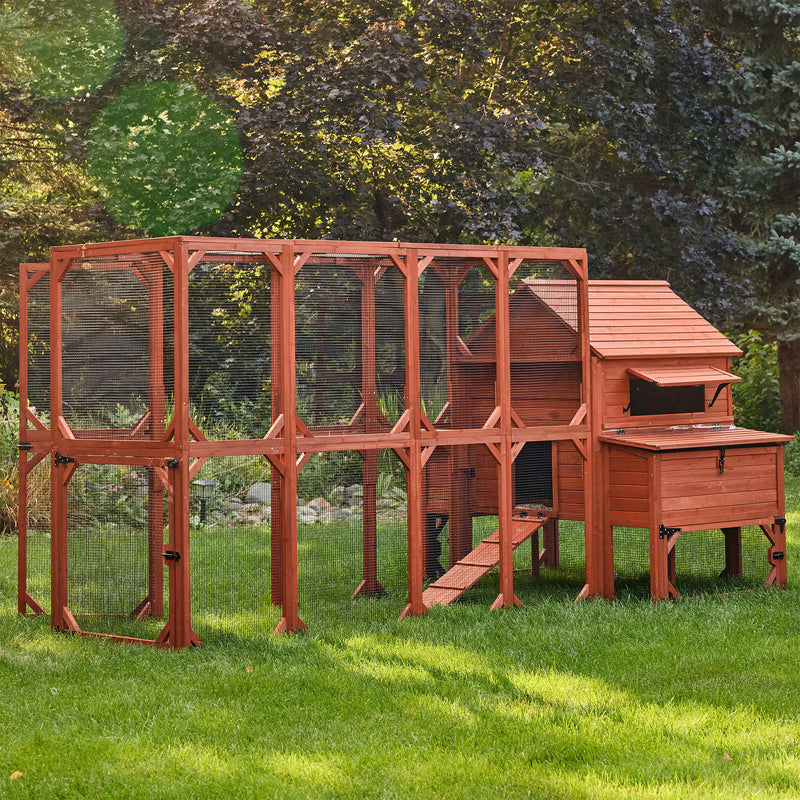 Chicken Coop for 10 Chickens – Rhode Island Homestead Coop with Run Extension Options