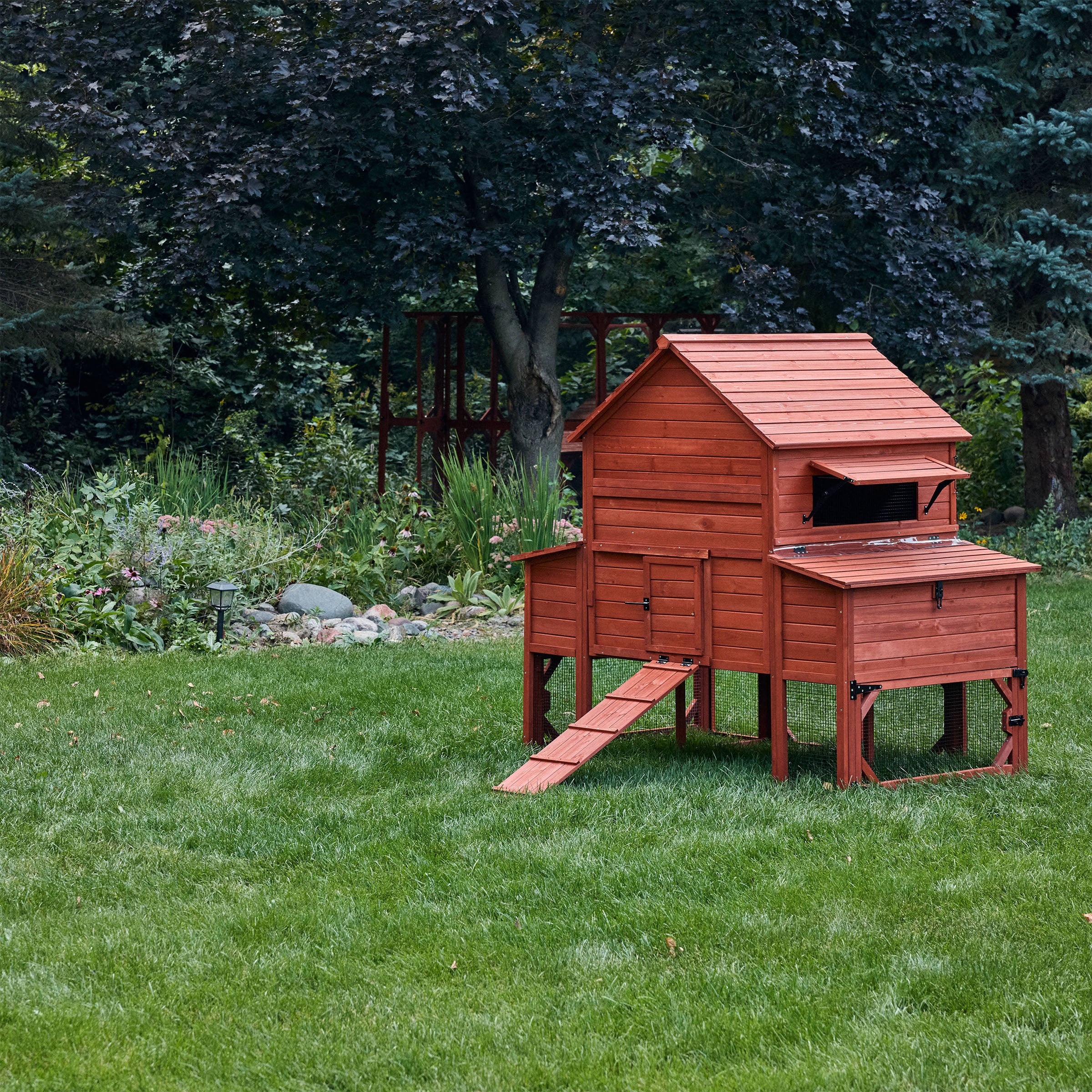 Chicken Coop for 10 Chickens – Rhode Island Homestead Coop with Run Extension Options