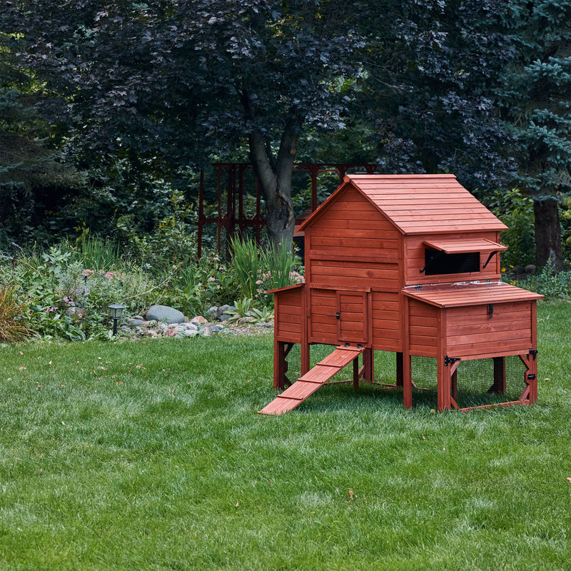 Chicken Coop for 10 Chickens – Rhode Island Homestead Coop with Run Extension Options