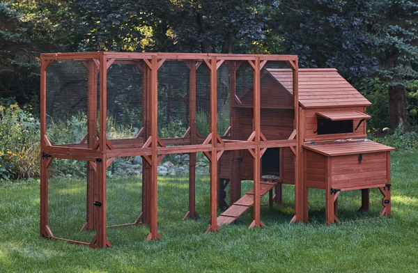 Chicken Coop for 10 Chickens – Rhode Island Homestead Coop with Run Extension