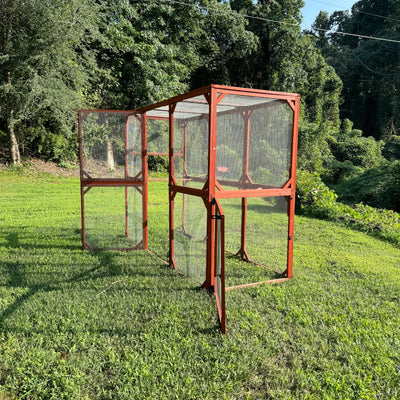 No more bending over or crawling into your run. With a full-panel door on the side and a half-panel door on the end it provides easy access to your flock.