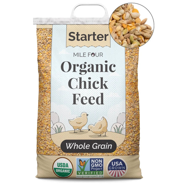 High-quality organic chicken feed leads to increased egg quantity as well as larger & tastier organic eggs