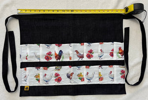 Egg Collecting Apron, Half Body, Bright Rooster Print - Deer Park, NY - The  Barn Pet Feed & Supplies