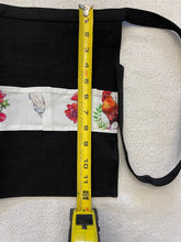 Black Denim Egg Apron with Chicken Print Pockets - 14 Pockets Hand Sewn!