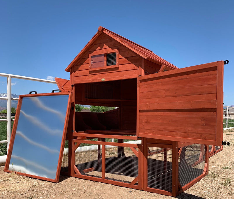 VidaXL Chicken Cage With Run - Light Gray, Galvanized Steel Coop